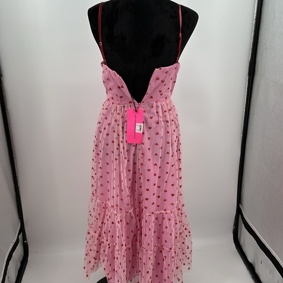 NWT Betsey Johnson dress hearts pink size 8 Valentines Day dress - Picture 9 of 9